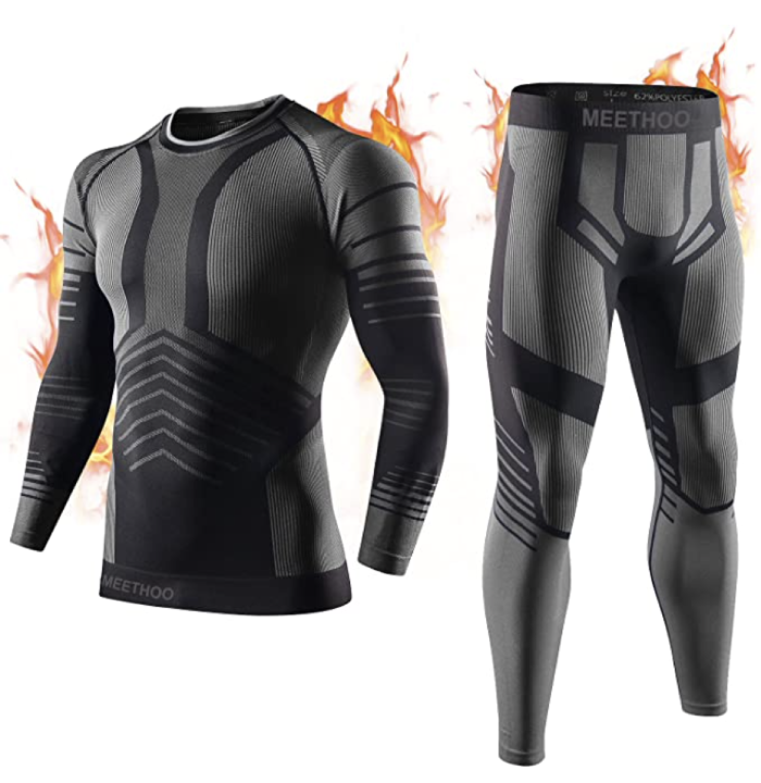 Thermal Underwear Set, Compression Base Layer Sports Long Johns Winter Gear (+ 3 colors)