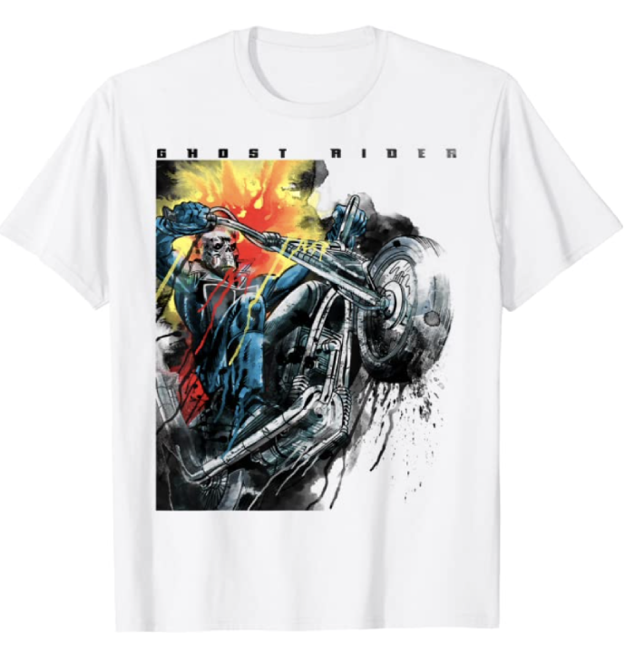 Marvel Ghost Rider Motorcycle Poster T-Shirt