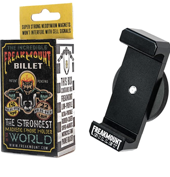 FREAKMOUNT Billet Solid Aluminum Freaky Strong Magnetic Phone Mount - Designed for Motorcycles