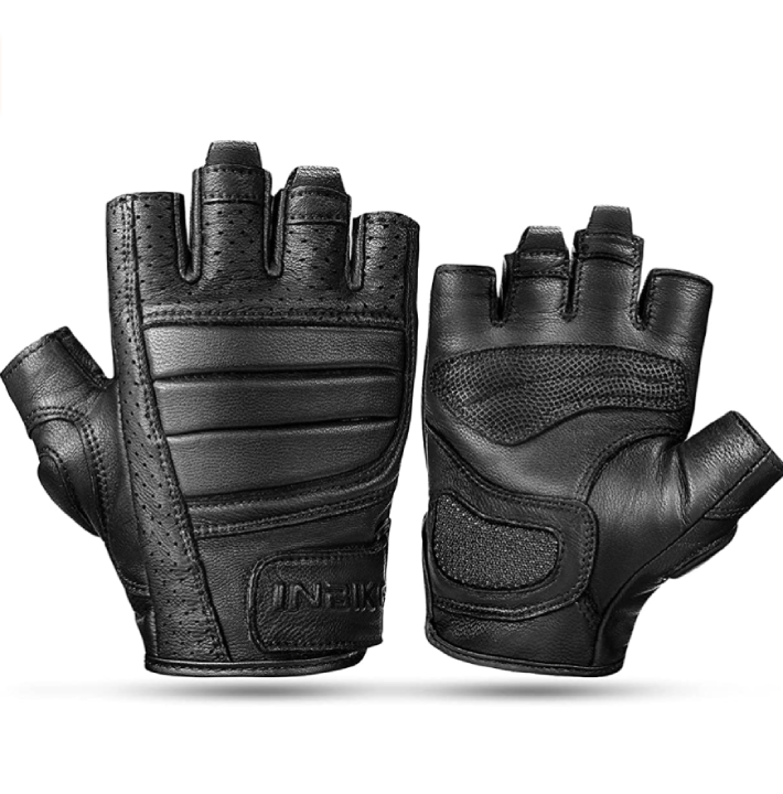 INBIKE Half Finger Motorcycle Gloves, 5mm EVA Palm Pad Motorbike Gloves
