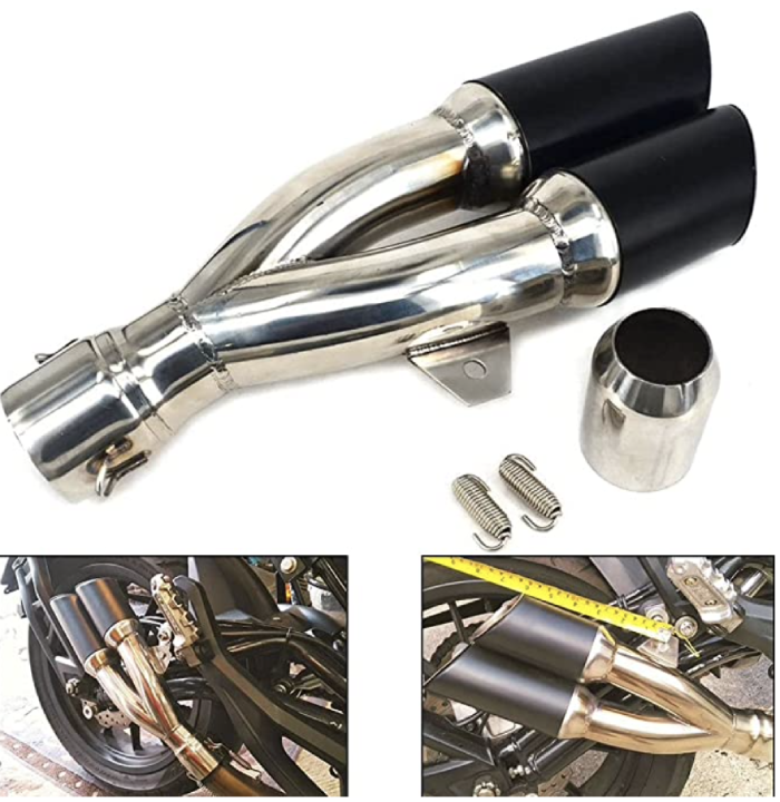 JFG RACING Slip on Exhaust 1.5-2 Inlet Stainelss Steel Muffler con Moveable DB Killer (più di 10 tipi)
