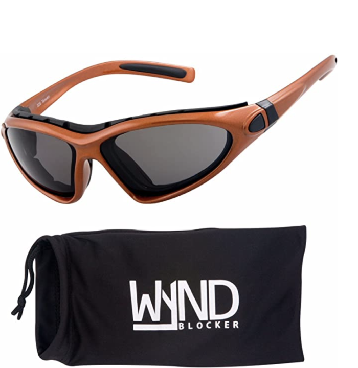 WYND Blocker Vert Gafas de sol polarizadas envolventes para deportes de moto y barco