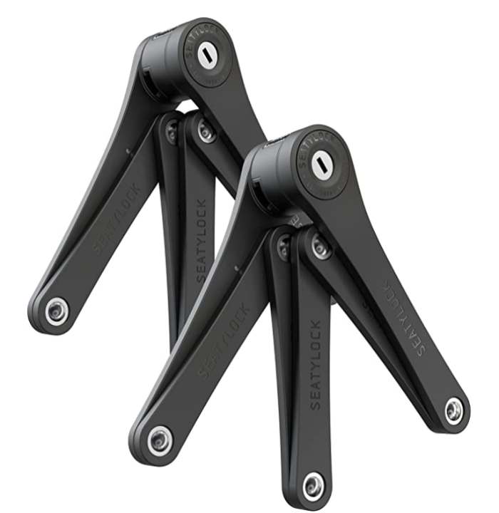 FoldyLock Folding Bike Locks - Set of 2 Matching Bike Locks with 6 Identical Keys