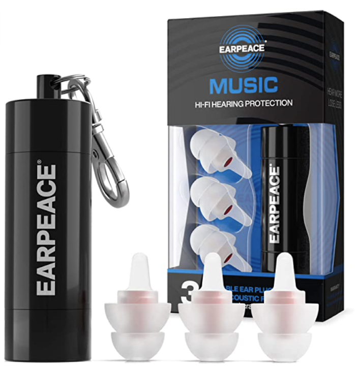EarPeace Concert Ear Plugs - Reusable High Fidelity Earplugs - Hearing Protection