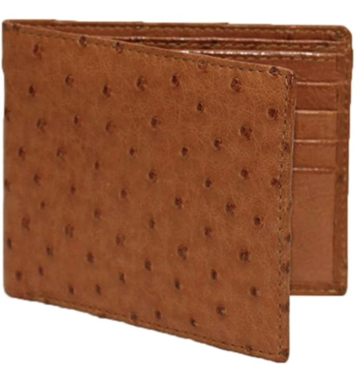 Torino Leather Genuine Ostrich Billfold Wallet