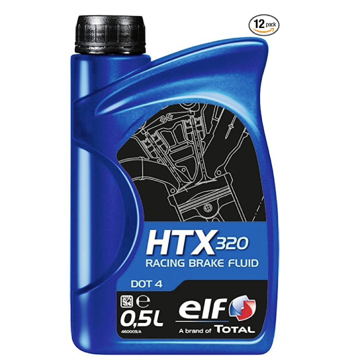 Total 202540-12PK Liquide de frein ELF HTX 320 DOT 4-0.5L(Pack de 12)