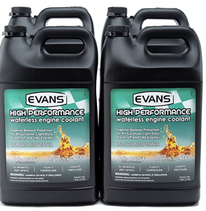 EVANS Coolant EC53001 Liquide de refroidissement sans eau haute performance, pack de 4 gallons