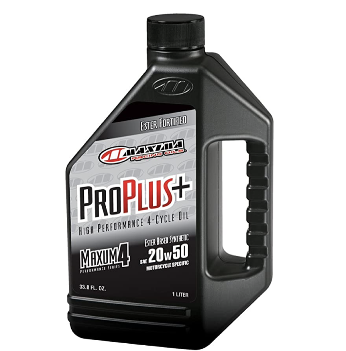 Maxima Racing Oils 30-03901-4PK Pro Plus+ 20w50 Synthetic Motorcycle Engine Oil 1L Bottle, 4-Pack