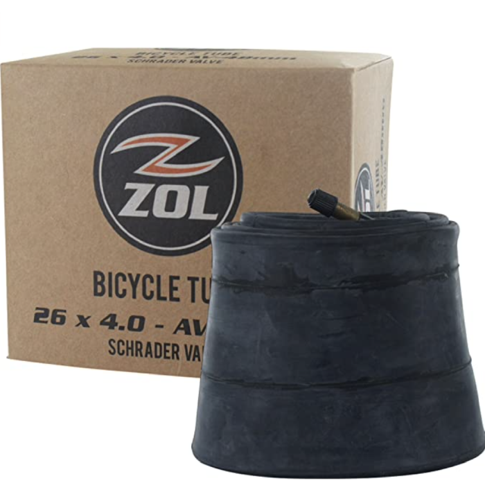 ZOL Multipack Fat Tire Bike Bicycle Inner Tube 26 x4.0 Schrader Valve 48mm