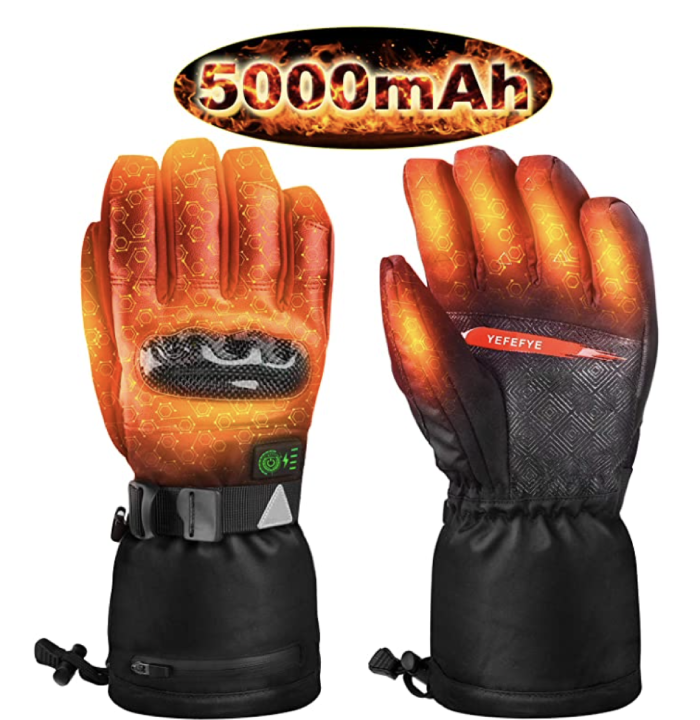 Beheizte Handschuhe für Männer Frauen - Elektrische Heizhandschuhe für Motorrad, Outdoor Arbeit Wiederaufladbar
