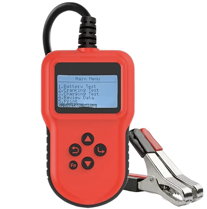 PDGJG Analizzatore tester batteria CCA Caricabatteria per auto e moto Caricatore strumento di ricarica 12V