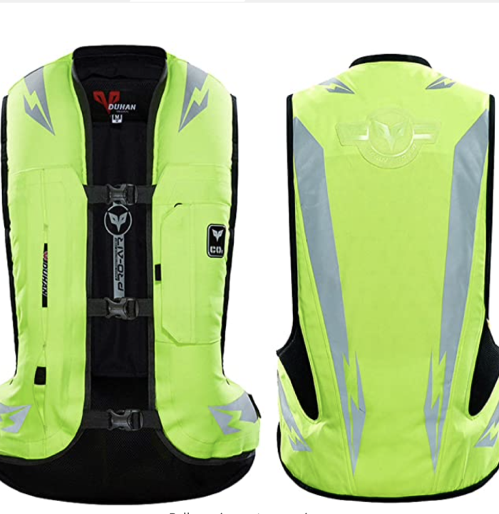 YXYECEIPENO Airbag Suit Anti-Drop Locomotive Airbag Vest Mechanically Trigger The Airbag in 0.1 Seconds with Waterproof