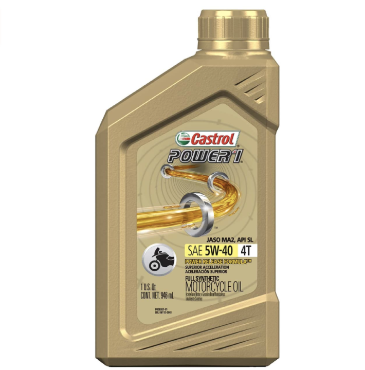 Castrol 06113 Power RS 5W-40 4-Stroke Motorcycle Oil - 1 Quart, (Pack of 6)